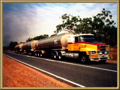 Road Train on the Stuart Highway